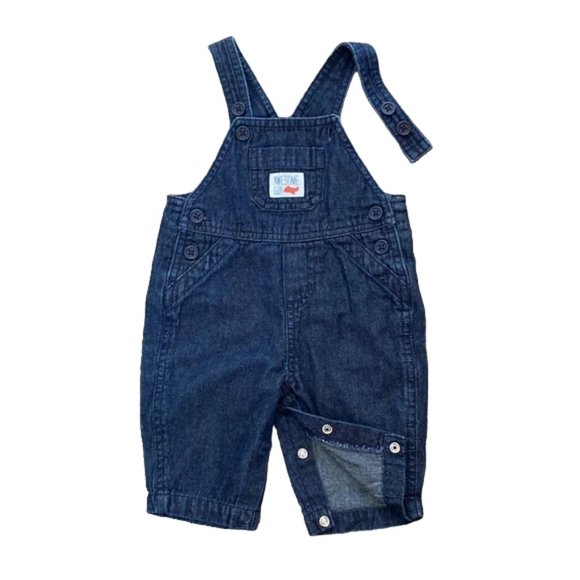 Child of Mine Awesome Guy Overalls and Malin Calin Stripe Polo T-Shirt 0-3M - Picture 4 of 7